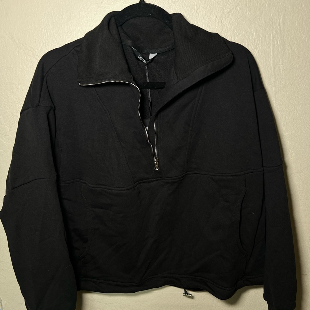Escalier Men's Classic Black Zip-Up Sweater